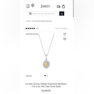 14kt Levian Yellow Diamond Necklace